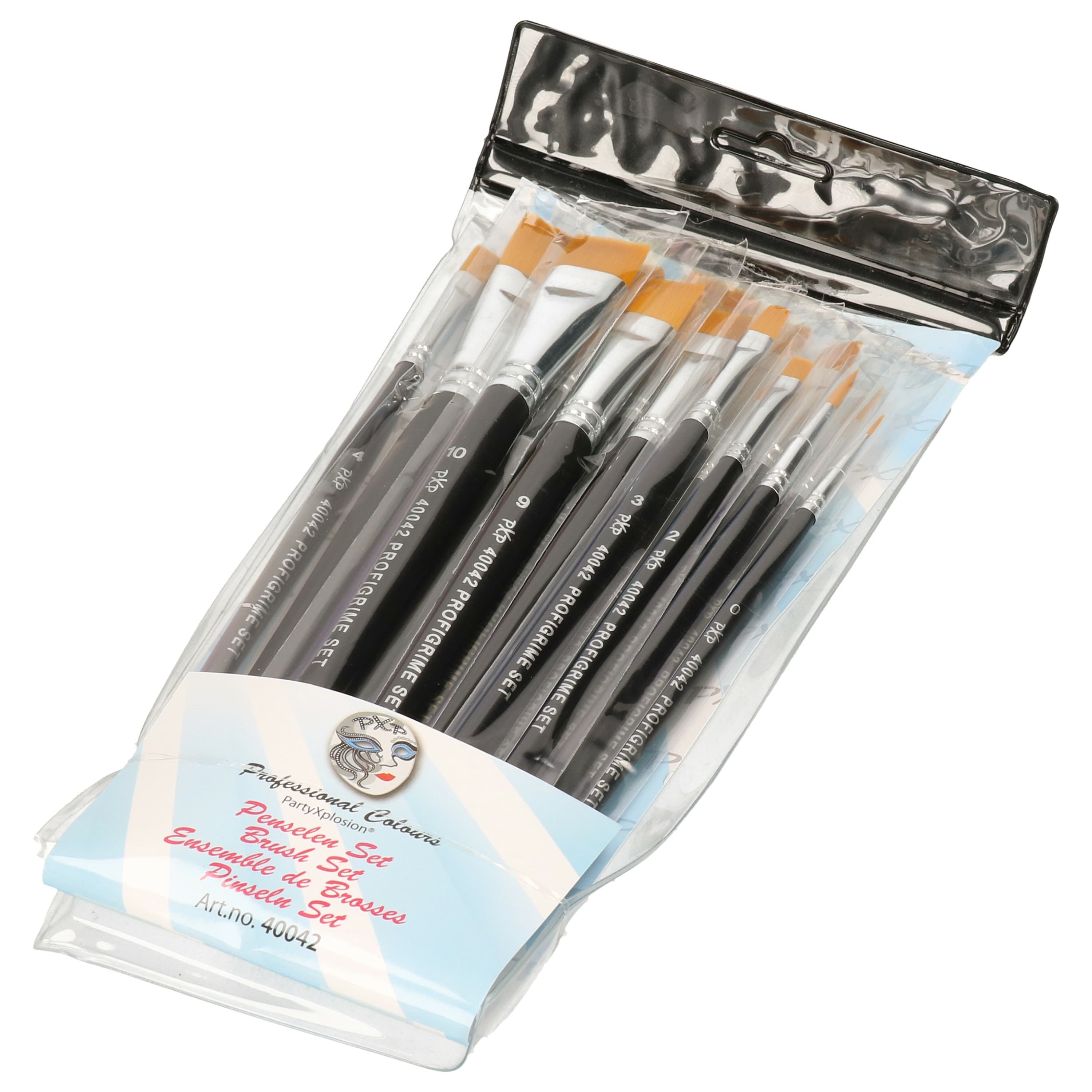 Schmink penselen/kwasten set in etui - 15x - professioneel - synthetisch