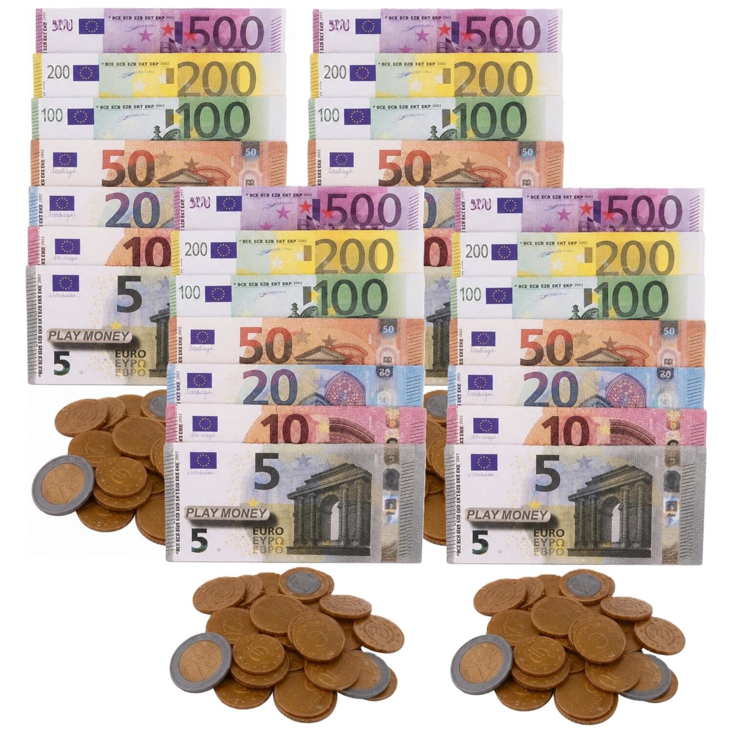 Set van 4x stuks nep geld euros voor kinderen