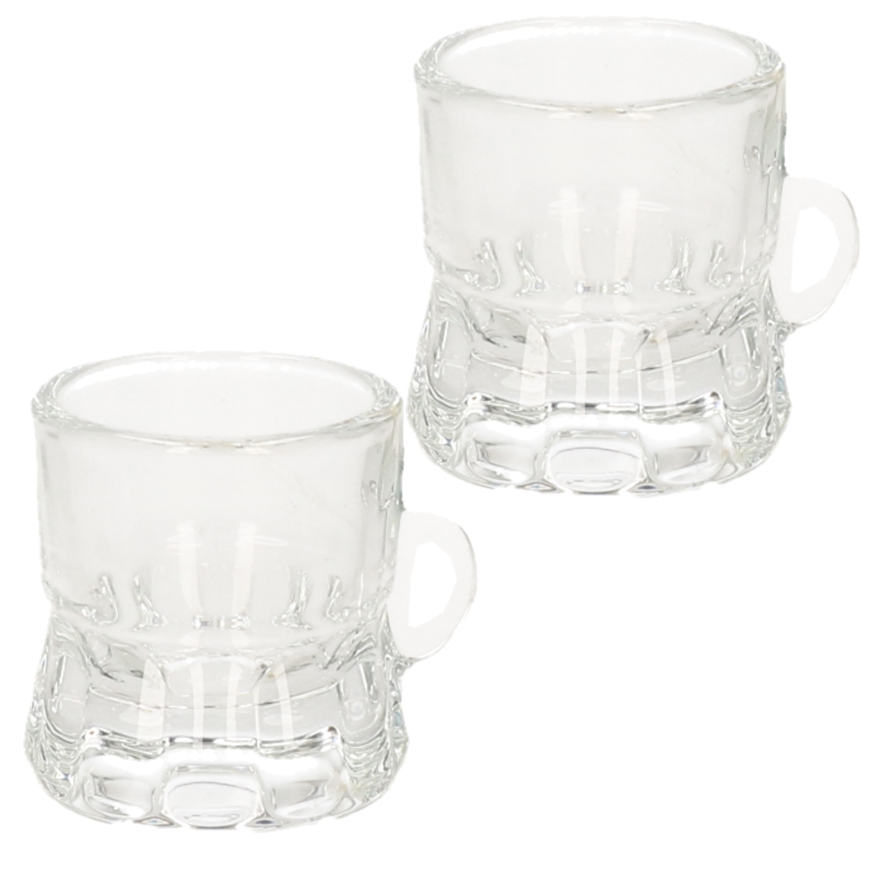Shotglas - 12x - vorm bierpul glaasje/glas - met handvat - 2cl - Oktoberfest