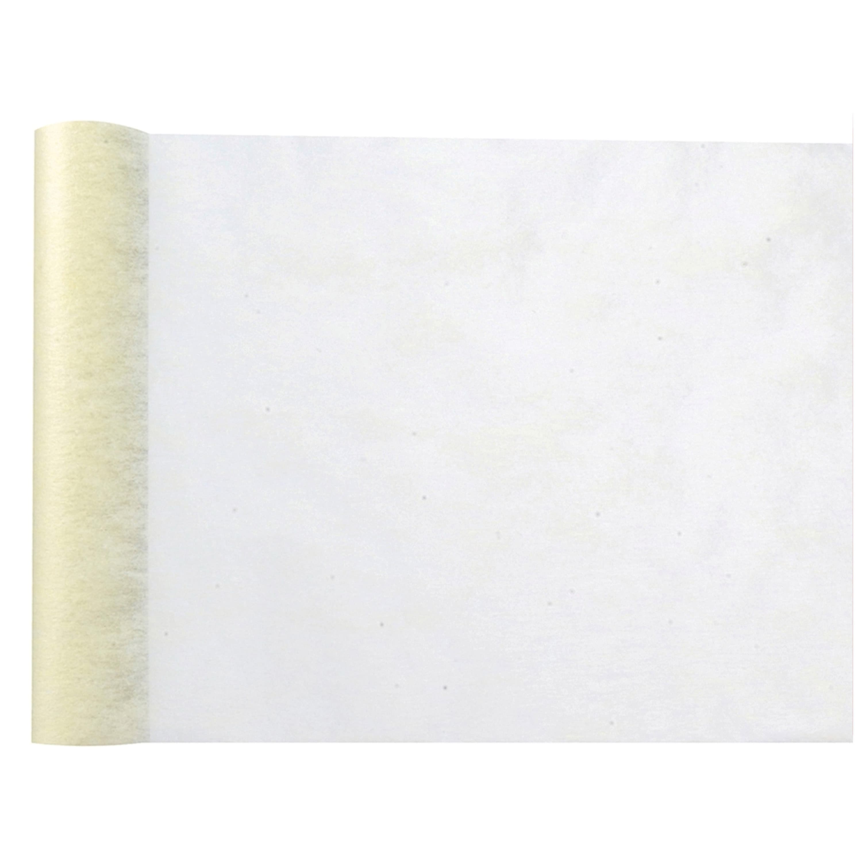 Tafelloper op rol - ivoor wit - 30 cm x 10 m - non woven polyester