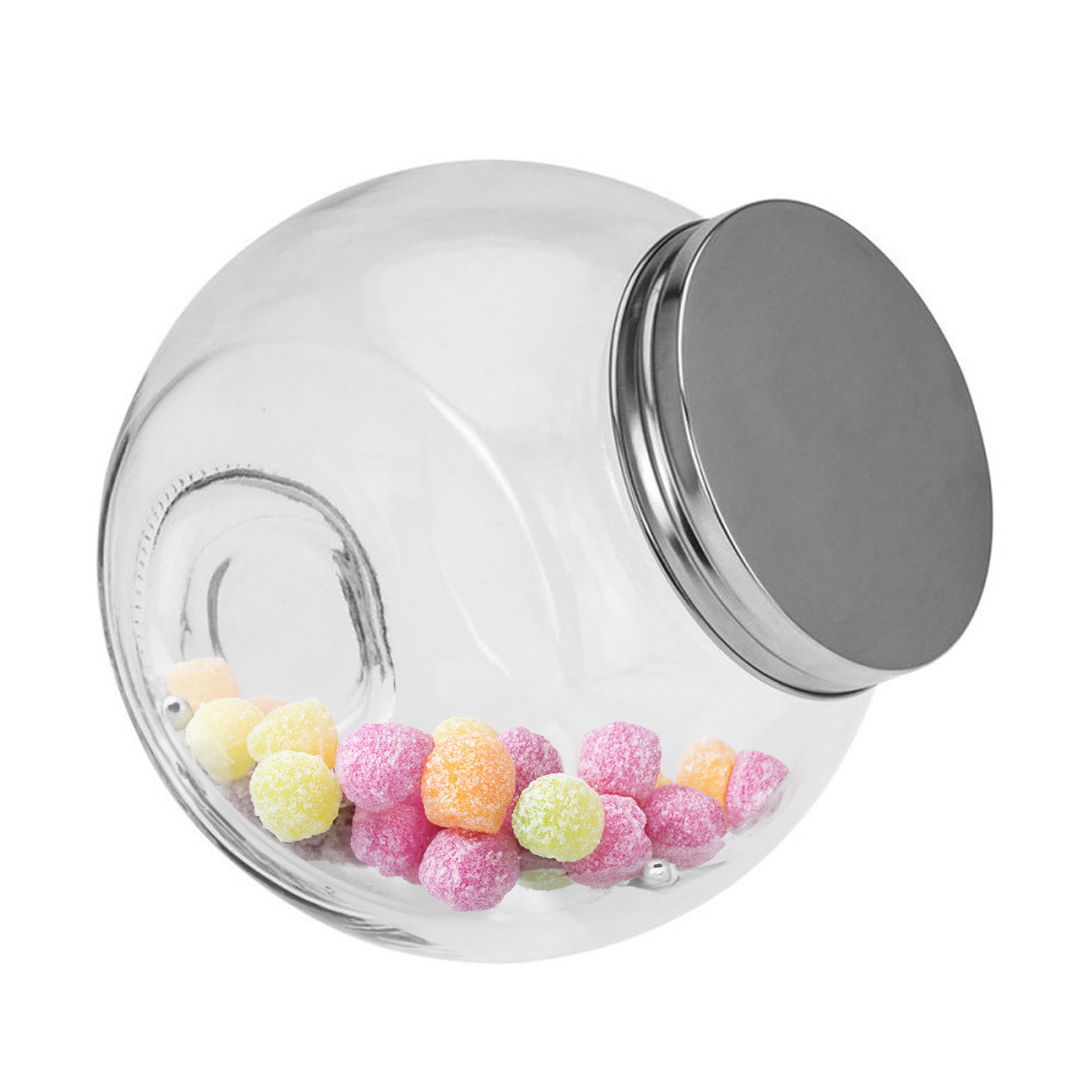 Voorraadpot met deksel - glas - 16 x 16 cm - 1,5L - snoeppot - voedsel bewaren