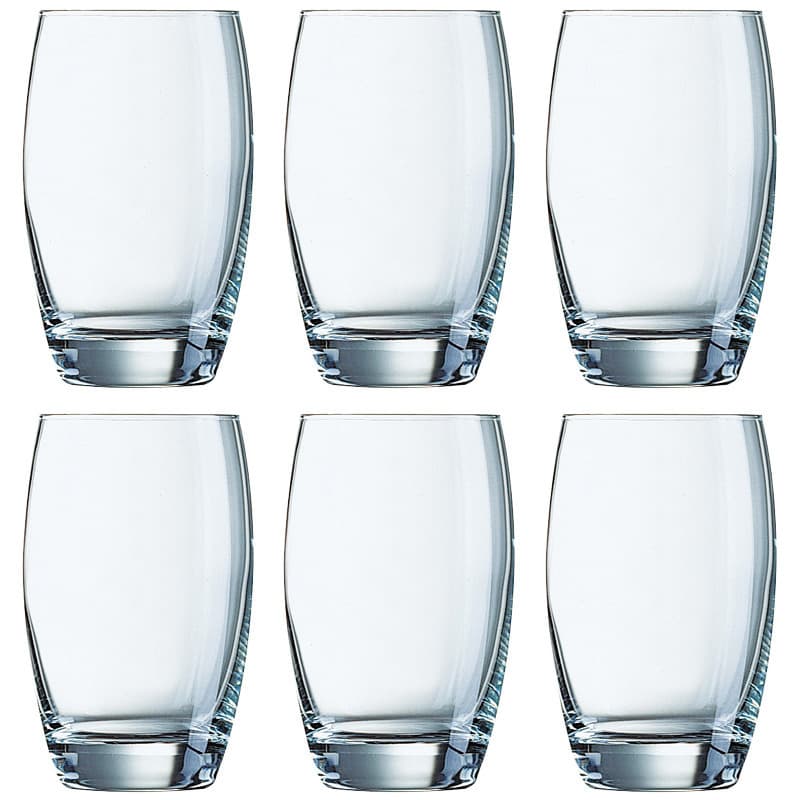 Waterglazen Salto - 6x st - 350 ml - glas - sapglazen - glazen - drinkglazen