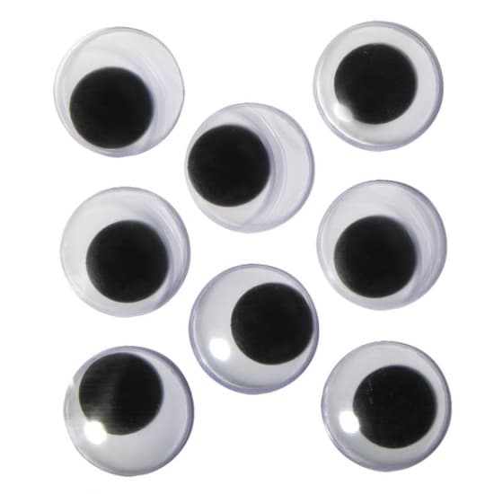 Wiebel oogjes van Dia 20 mm - 24x stuks - Zelfklevende Hobby materialen/artikelen - Knutselen