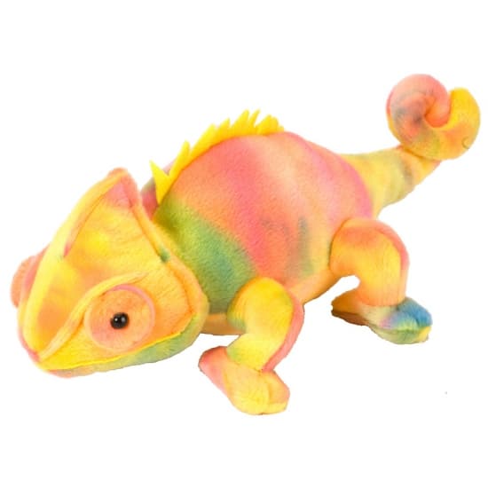 Wild Republic Knuffel Kameleon - pluche - multicolor - 20 cm - reptielen