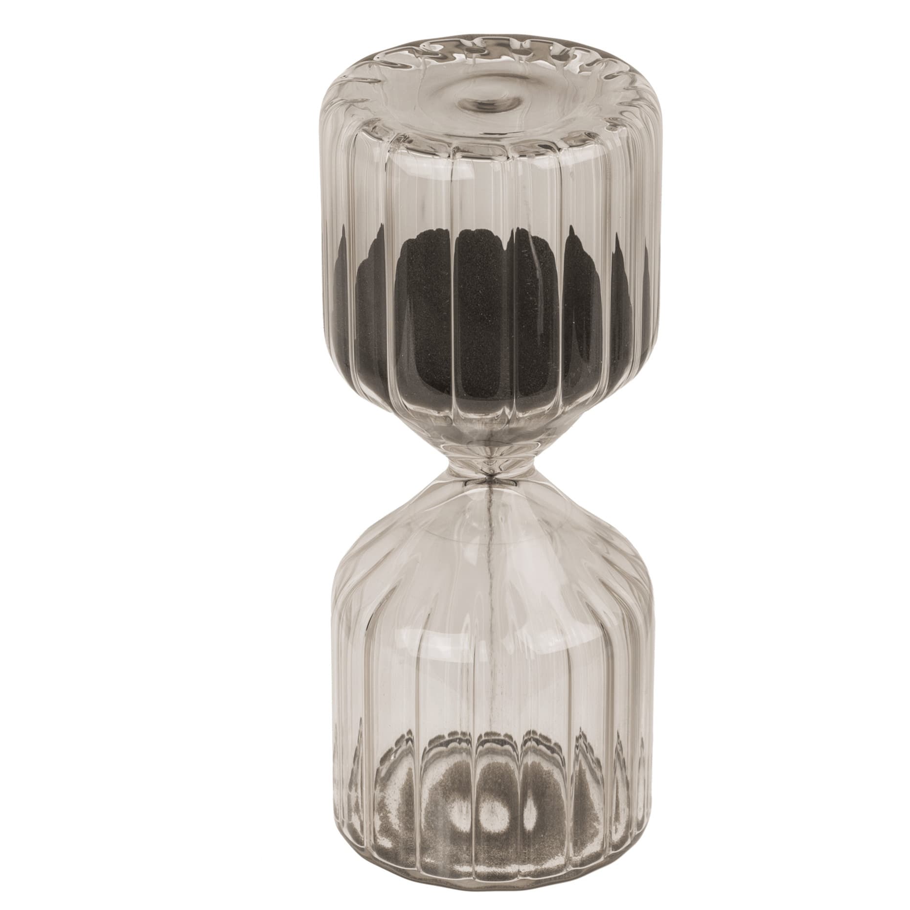 Zandloper/speeltjes - badkamer/douche - timer - 10 minuten - zwart zand