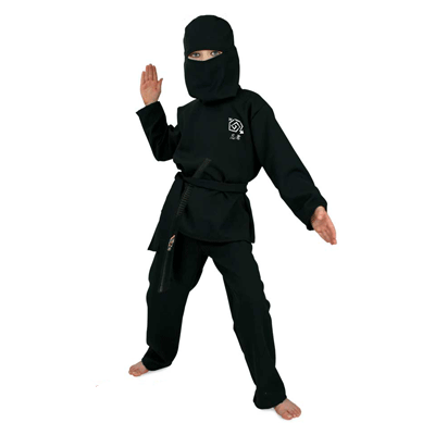 Zwart Ninja verkleed kostuum - voor kinderen - carnaval pak - compleet