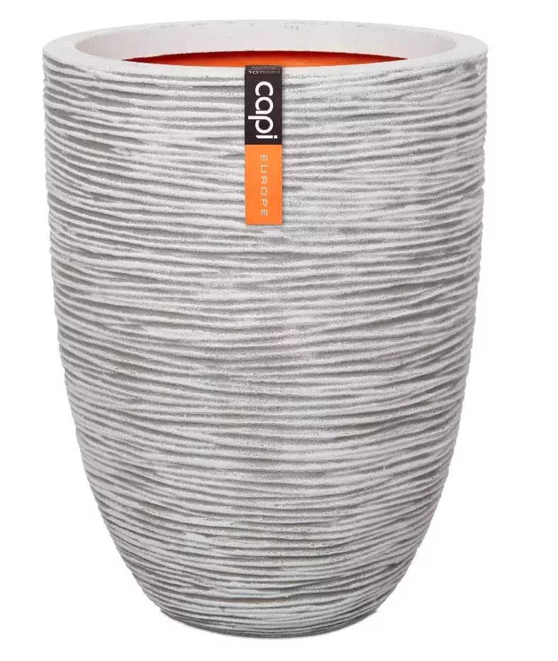 Capi Vaas Elegant Laag Rib NL 36x47 cm - Ivoor