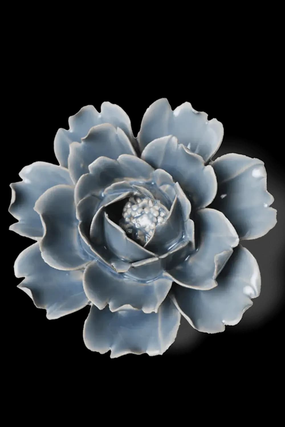 Keramiek Wandbloem Pastel Blue Rose