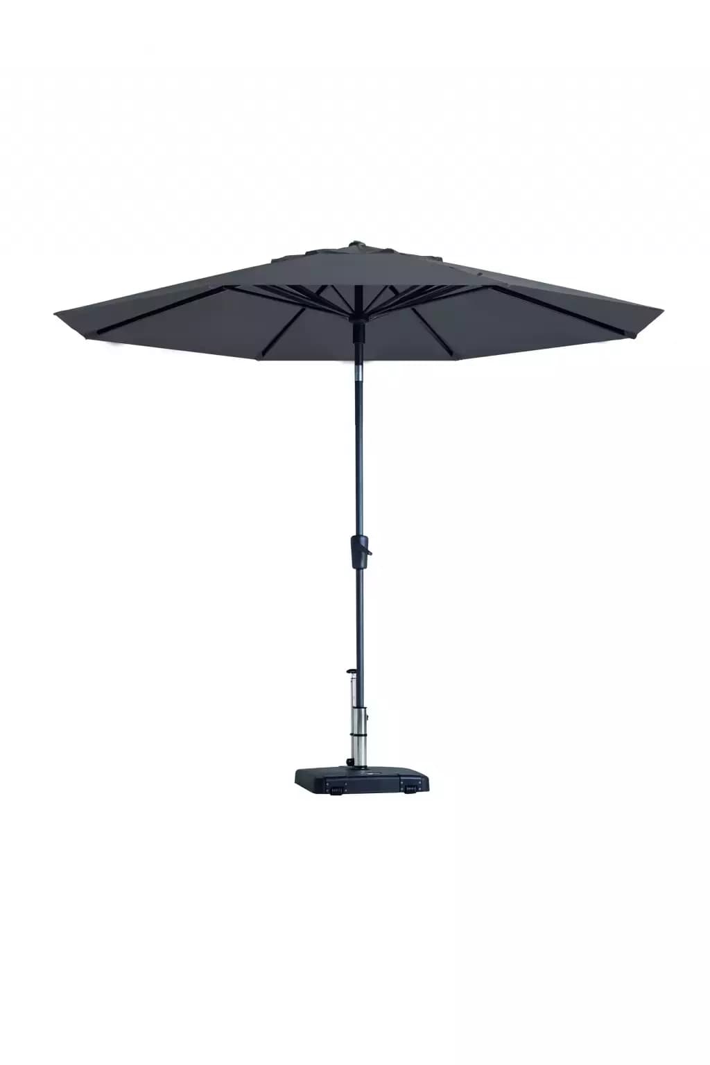 Parasol Paros II Rond Ø3m met kniksysteem - Taupe