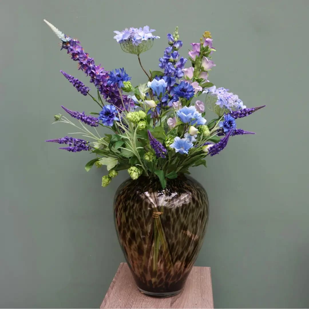 Zijden Kunstboeket Blauw Paars