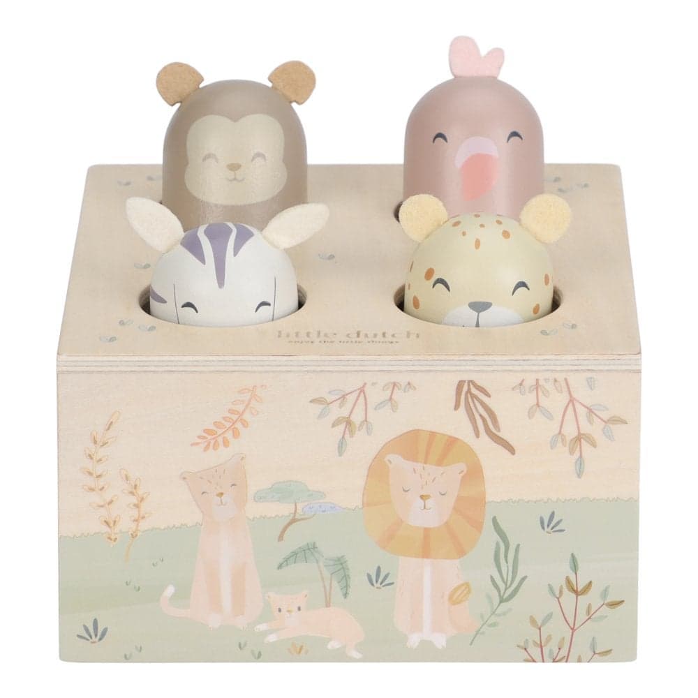 Houten Pop-up Speelgoed Little Dutch Safari Friends Groen