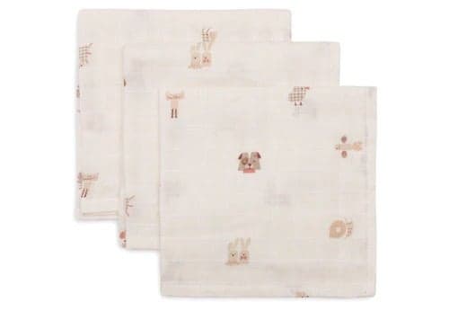 Monddoekjes Jollein Hydrofiel Animal Friends 3st