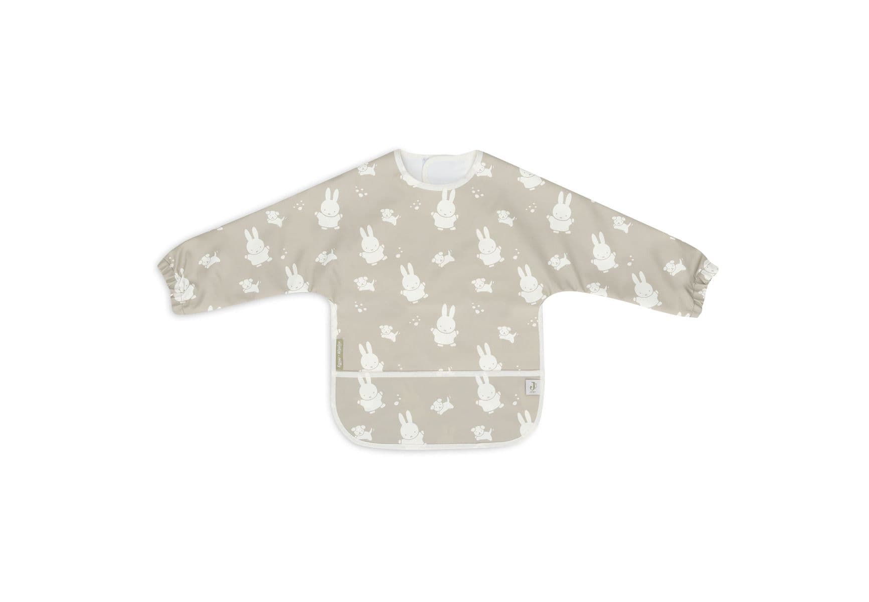 Slabber Jollein Met Mouw Waterproof Nijntje en Snuffy Olive Green