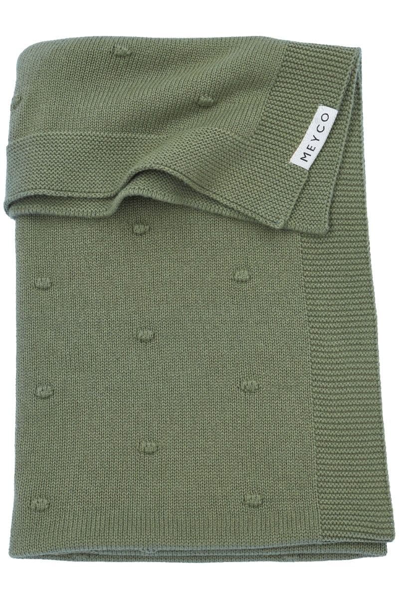 Deken Ledikant Meyco Mini Knots Forest Green