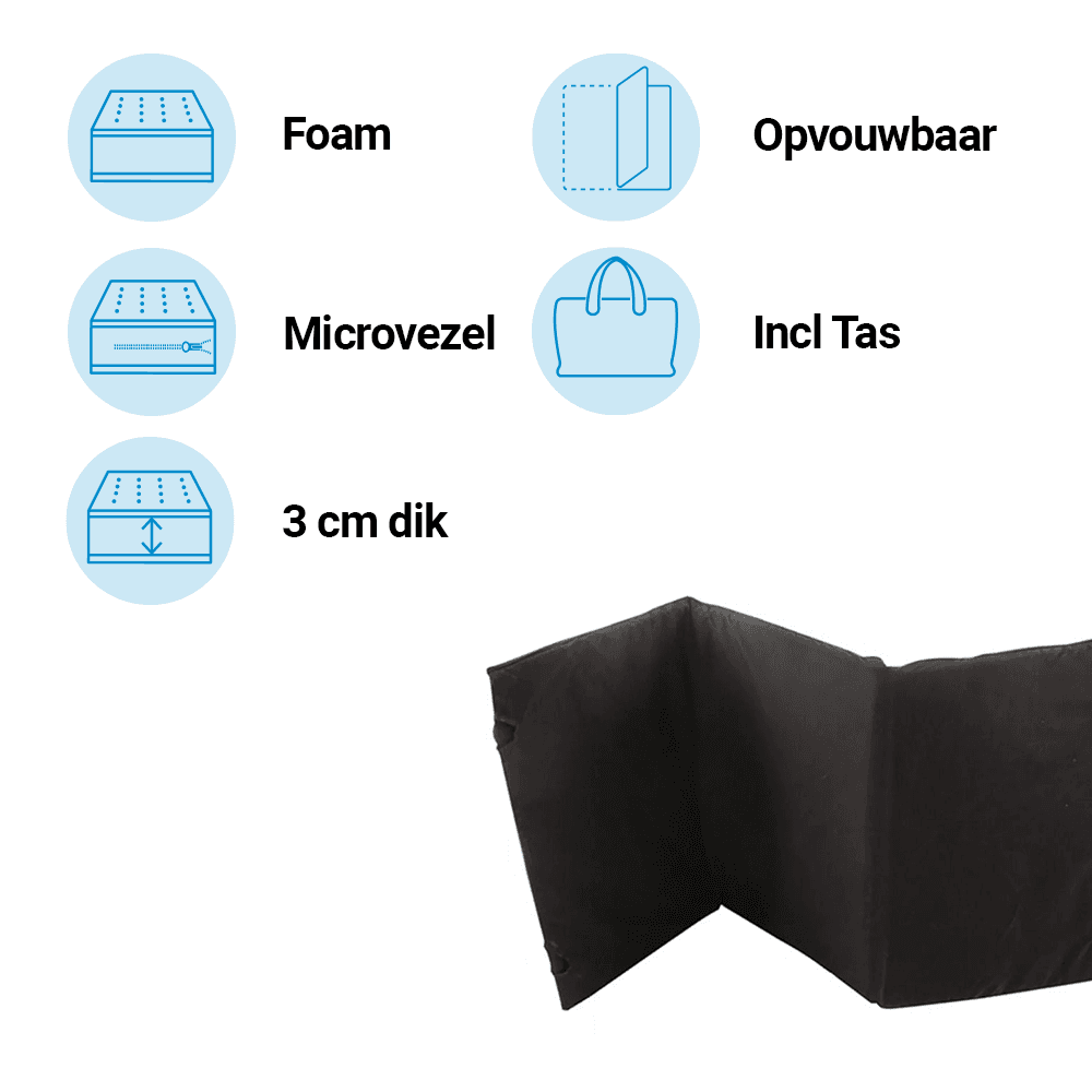 Matras Campingbed Best Sleep Compact Zwart incl. Tas