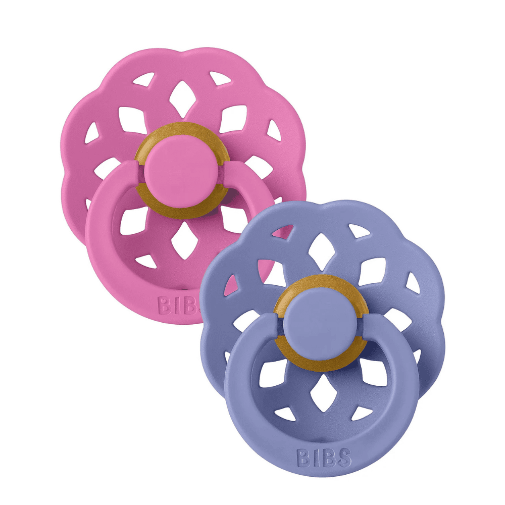 Fopspeen BIBS Latex Bubblegum/Peri 0-6mnd