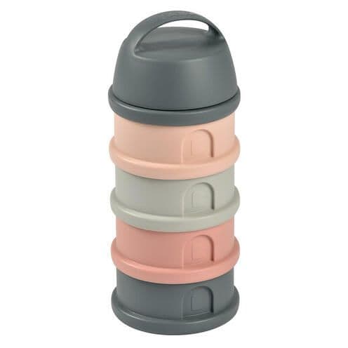Melkpoedertoren Béaba Doseerdoos Mineral Grey/Pink