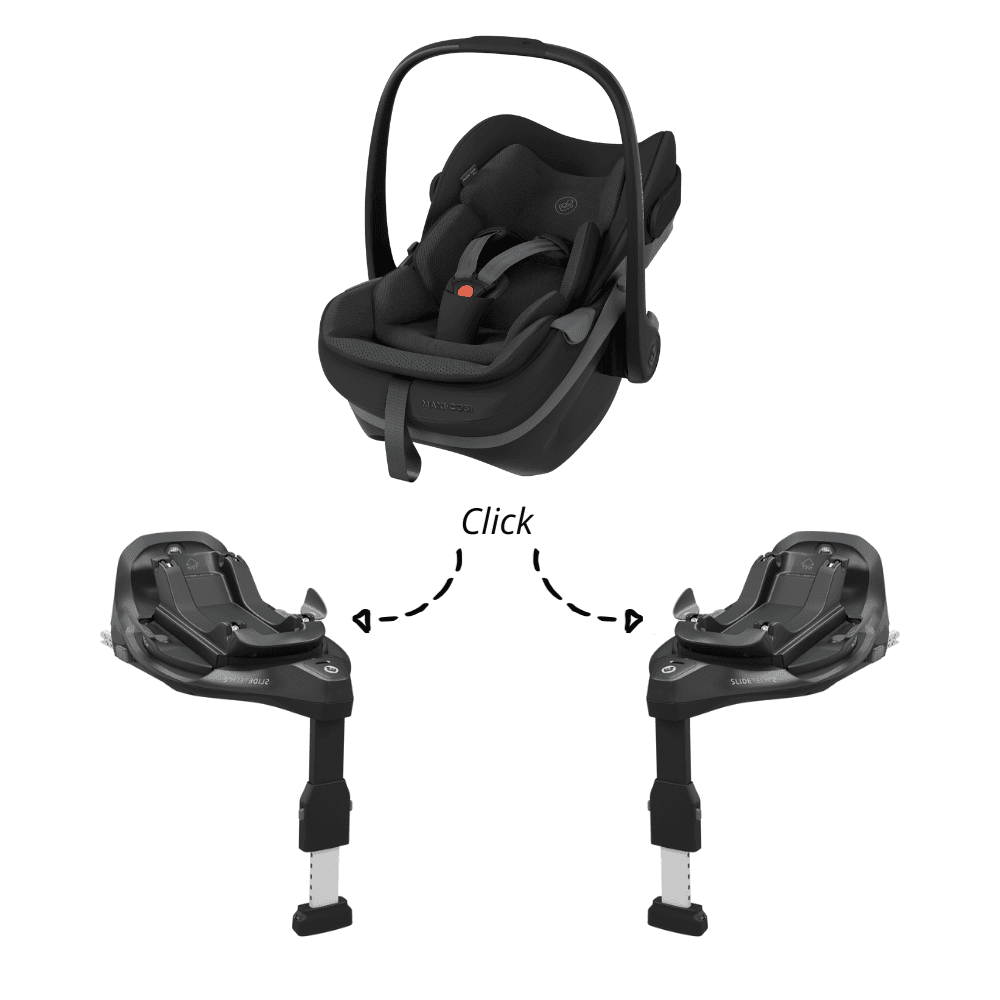 Set | Autostoel Maxi-Cosi Pebble Slide Pro Onyx Black met 2x Isofixbase Familyfix Slide Pro