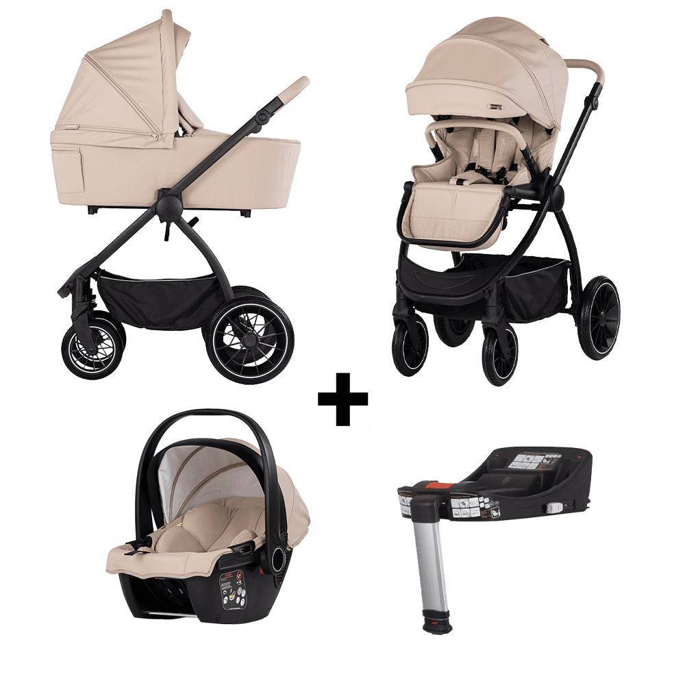 Kinderwagen Chipolino Prestige 4-in-1 Latte met Autostoel & Base