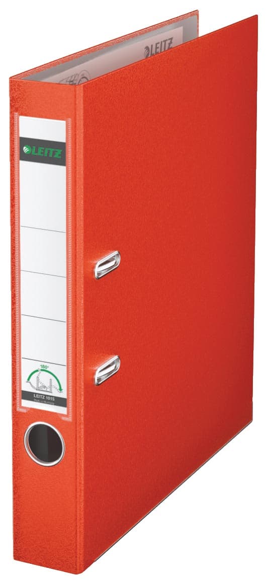 Leitz 180° ordner, A4, uit PP, rug van 5 cm, lichtrood