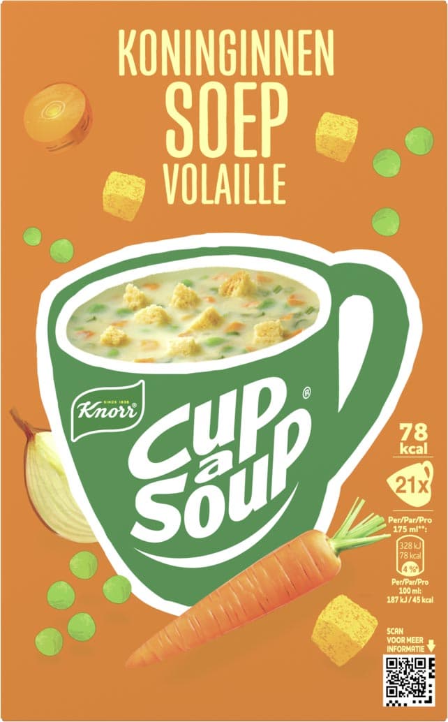 Knorr Cup-a-Soup koninginnensoep, pak van 21 zakjes