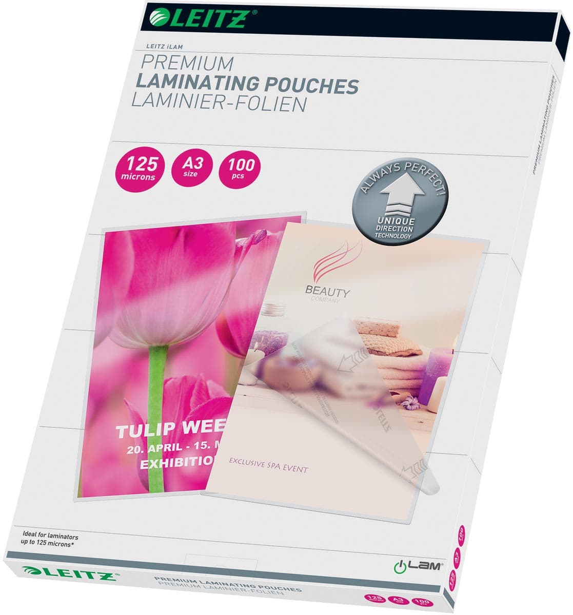 Leitz Ilam lamineerhoes ft A3, 250 micron (2 x 125 micron), pak van 100 stuks