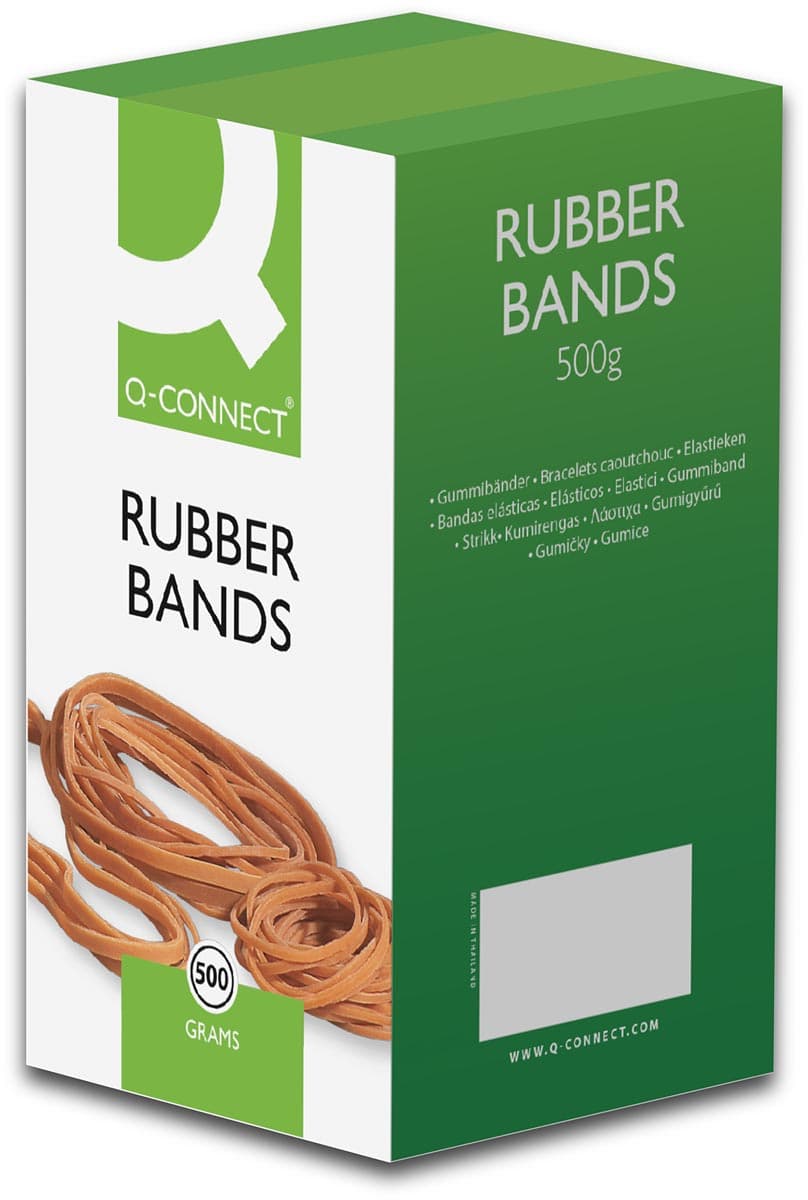 Q-CONNECT elastieken, breedte 12 mm, lengte 125 mm, nr 87, doos van 500 g