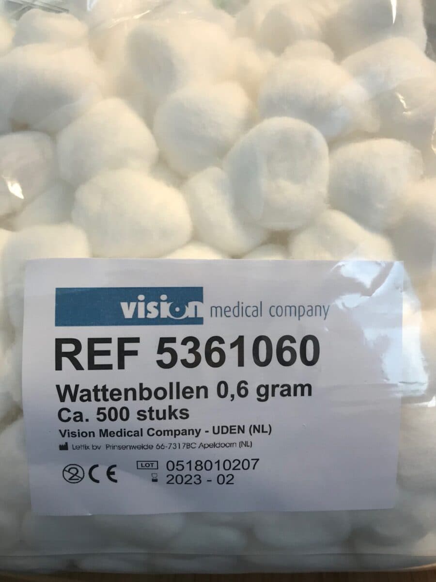 Lettix - Wattenbollen 0,6 Gram, 500 Stuks - Meerdere Afmetingen Beschikbaar - 500 stuks - ISO 9001