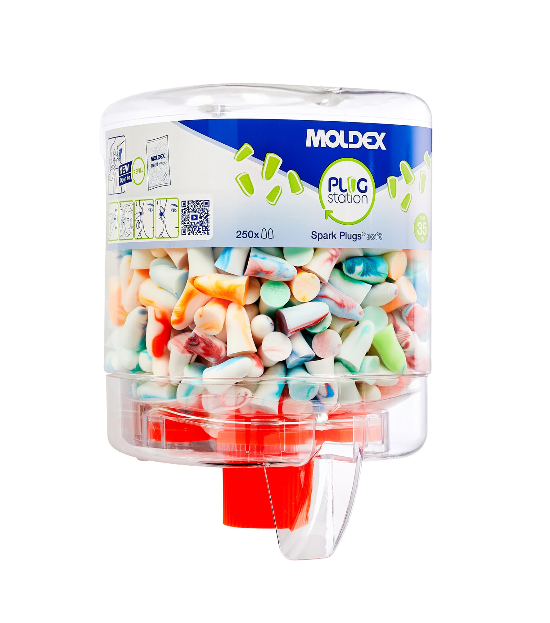 Moldex 782501 dispenser klein met 250 paar Spark Plugs oordoppen